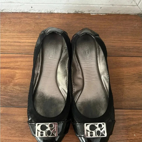 Coach Patent Leather Ballet Flats - Picture 1 of 4